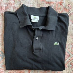Men's Black Lacoste Polo Size 5
